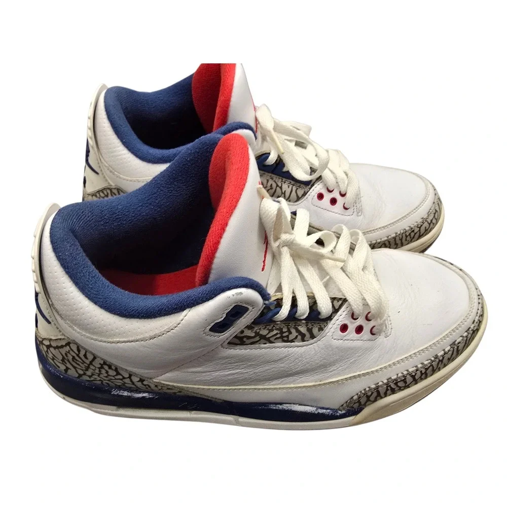 Air Jordan 3 Retro True Blue 2016 Y2K Streetwear Hypebeast Cement Sneakers 10.5